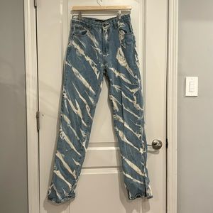 Women’s Lioness Jeans fun zebra stripe straight cut size S